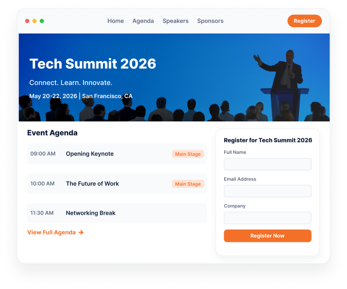 Build Smarter Event Sites Natively Connected to Salesforce®