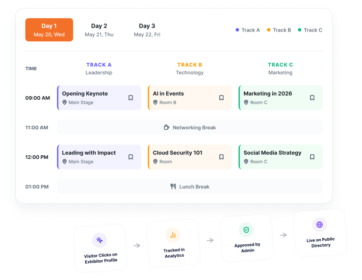 Multi-Track Agenda Builders & Full Schedules